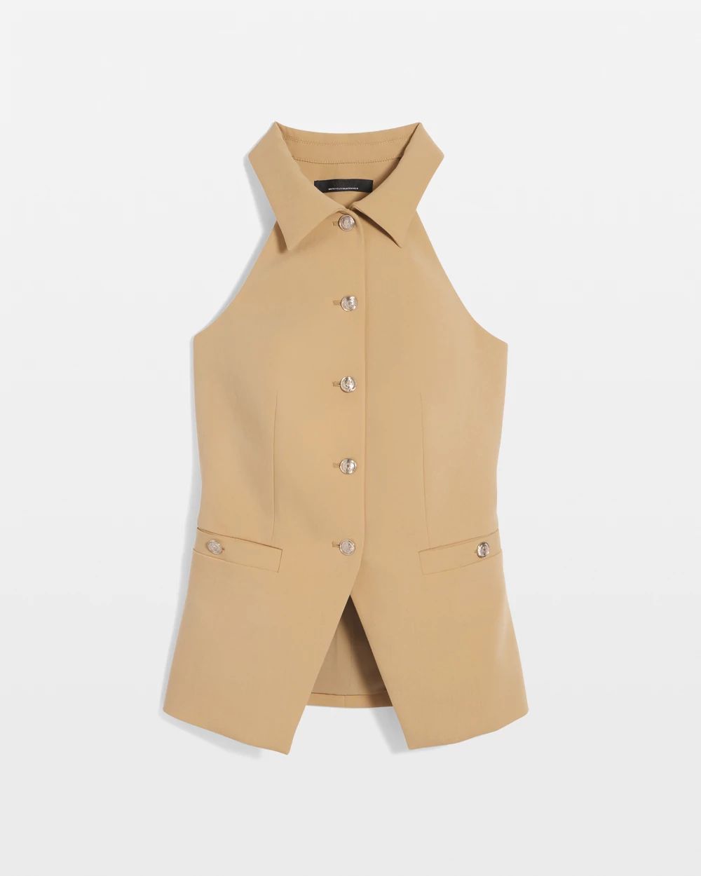 トップス WAVE COLLAR ANGULAR VEST ameri WW425-2173-COSMIC-BLUE-IVORY-